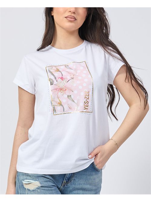 T-shirt girocollo Yes Zee con stampa YES ZEE | T273-S7000101